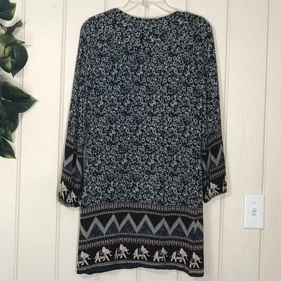 Ladies Altar’d State LS Multicolor Design Dress Elephants Flower Floral 
XS 0 2… - Picture 10 of 14